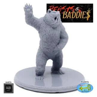 Bear (Beasts & Baddies V2, 3D print, resin)