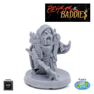 Male Dark Dwarf 2 (Beasts & Baddies V2, 3D print, resin)