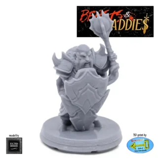 Male Dark Dwarf 3 (Beasts & Baddies V2, 3D print, resin)