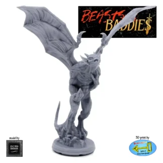 Animated Gargoyle 1  (Beasts & Baddies V2, 3D print, resin)