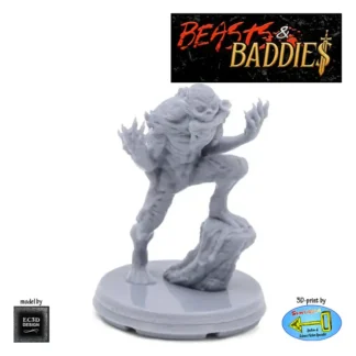 Ghoul A  (Beasts & Baddies V2, 3D print, resin)