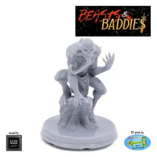 Ghoul B  (Beasts & Baddies V2, 3D print, resin)