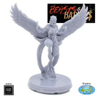 Harpy 1 (Beasts & Baddies V2, 3D print, resin)