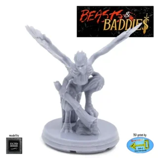 Harpy 2 (Beasts & Baddies V2, 3D print, resin)