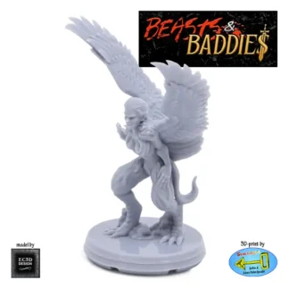 Harpy 3 (Beasts & Baddies V2, 3D print, resin)