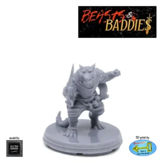 Ratfolk A (Beasts & Baddies V2, 3D print, resin)