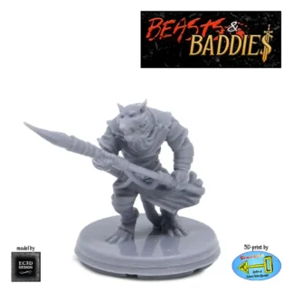 Ratfolk B (Beasts & Baddies V2, 3D print, resin)