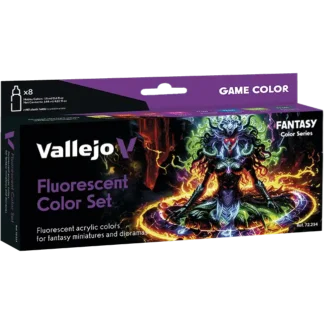 Fluorescent Color Set (Vallejo Fantasy Color Series), 8x18ml