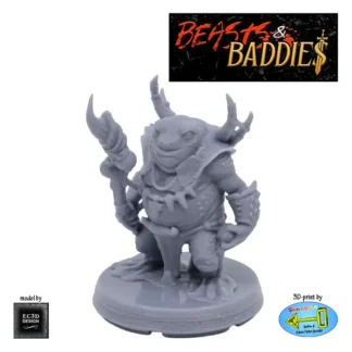 FrogFolk Chieftain (Beasts & Baddies V2, 3D print, resin)