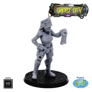Female Warrant Officer (Ghost City 3D print, resin)