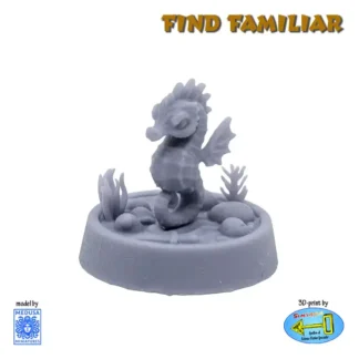 Seahorse familiar (Find Familiar Volume 3, 3D print, resin)