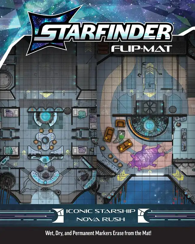 Starfinder Flip-Mat: Iconic Starship - Nova Rush (accessory)