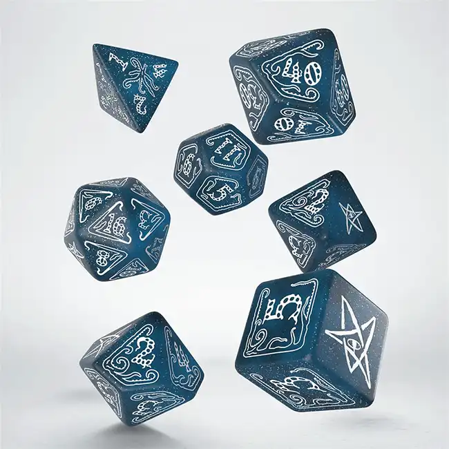 Call of Cthulhu: Abyssal & White Dice Set (7)