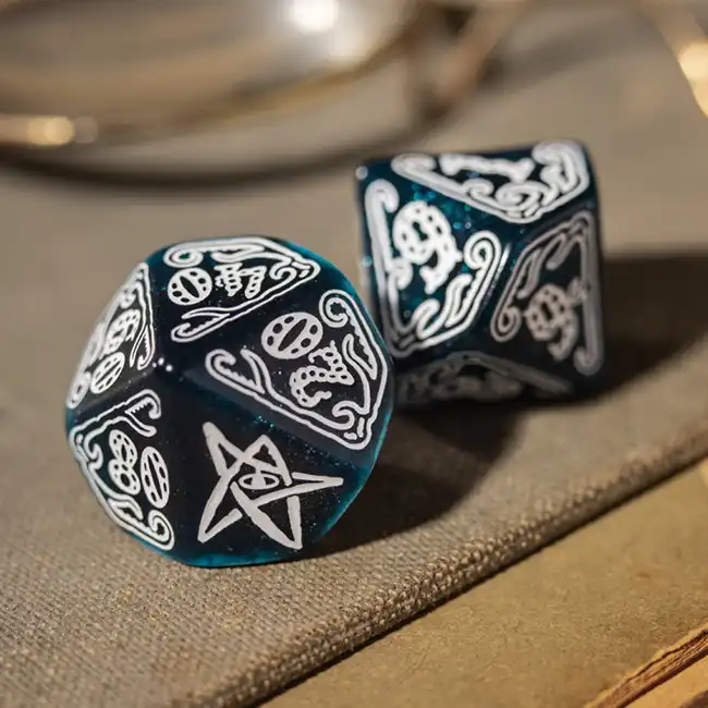 Call of Cthulhu: Abyssal & White Dice Set (7) - Afbeelding 4
