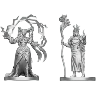 Human Druid & Elf Sorcerer (D&D Nolzur's Marvelous Miniatures)(2)