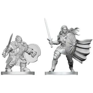 Dwarf Fighter & Orc Paladin (D&D Nolzur's Marvelous Miniatures)(2)