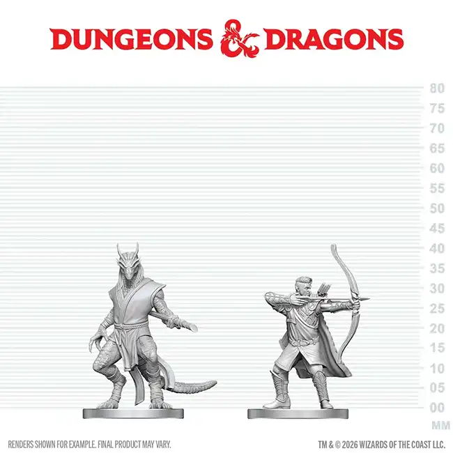 Elf Ranger & Dragonborn Monk (D&D Nolzur's Marvelous Miniatures)(2) - Afbeelding 2