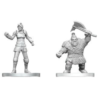 Cultist of Bane & Dwarf Zhentilar Soldier (D&D Nolzur's Marvelous Miniatures)(2)