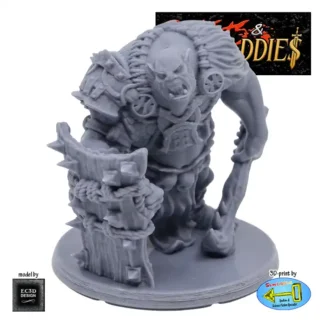 Male Ogre Basher  (Beasts & Baddies V2, 3D print, resin)