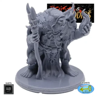 Male Ogre Shaman (Beasts & Baddies V2, 3D print, resin)