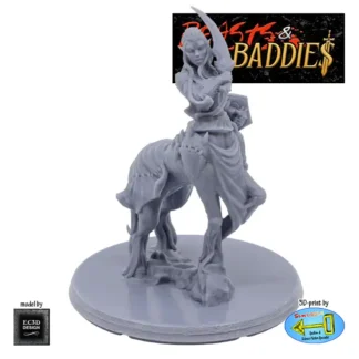 Female Centaur (Beasts & Baddies V2, 3D print, resin)