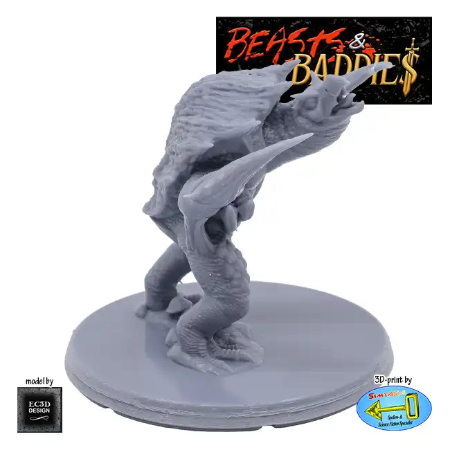 Hooked Horror (Beasts & Baddies V2, 3D print, resin) - Afbeelding 3