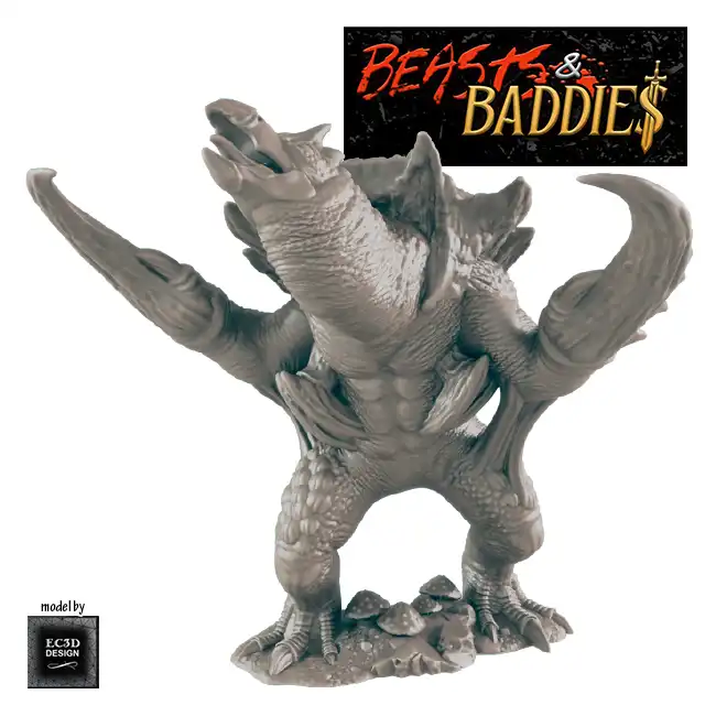 Hooked Horror (Beasts & Baddies V2, 3D print, resin) - Afbeelding 5
