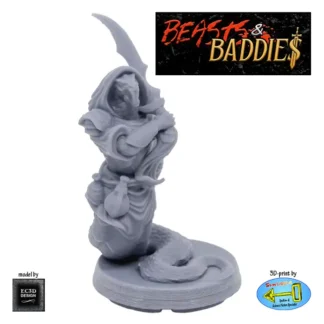 Snakeperson A (Beasts & Baddies V2, 3D print, resin)