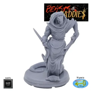 Snakeperson B (Beasts & Baddies V2, 3D print, resin)