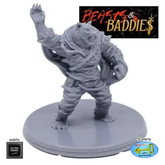 Werebear (Beasts & Baddies V2, 3D print, resin)