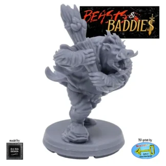 Wereboar (Beasts & Baddies V2, 3D print, resin)