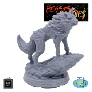 Wolf 1 (Beasts & Baddies V2, 3D print, resin)