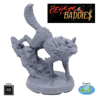 Wolf 3 (Beasts & Baddies V2, 3D print, resin)