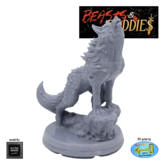 Wolf 4 (Beasts & Baddies V2, 3D print, resin)