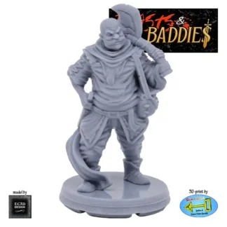 Male Human Brute (Bandit) (Beasts & Baddies V2, 3D print, resin)