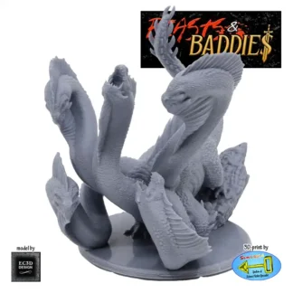 Hydra (Beasts & Baddies V2, 3D print, resin)