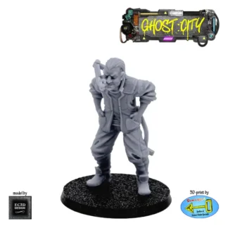 Old Male Civilian with Cigar (Ghost City 3D print, resin)