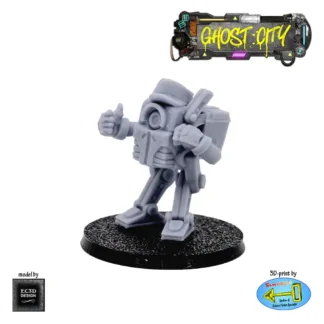 Delivery Bot (Ghost City 3D print, resin)