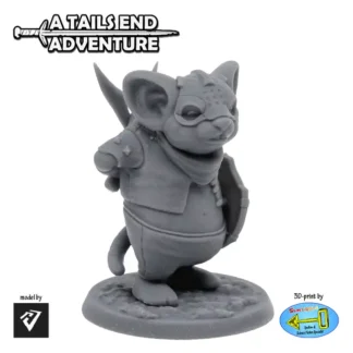 Mouse with double daggers 1 (A Tails End Adventure 3D print, resin)