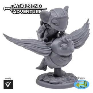 Flying Mouse on Bird 3 (A Tails End Adventure 3D print, resin)